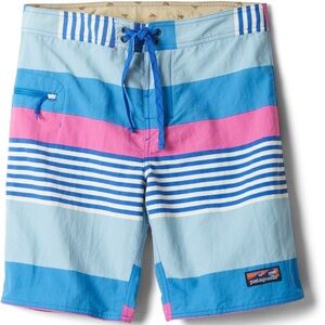 Patagonia Men's Wavefarer Stripe Joya Blue Beach
Board Shorts 🩳